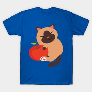 Cat hugging apple T-Shirt